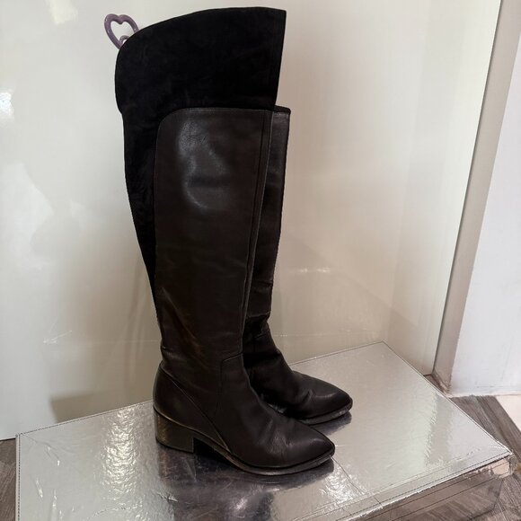 Sigerson Morrison Boots Over the Knees Black US Size 8.5 - Picture 1 of 7